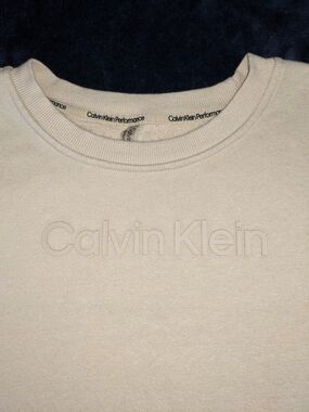 Calvin Klein Neutral Crewneck Sweatshirt